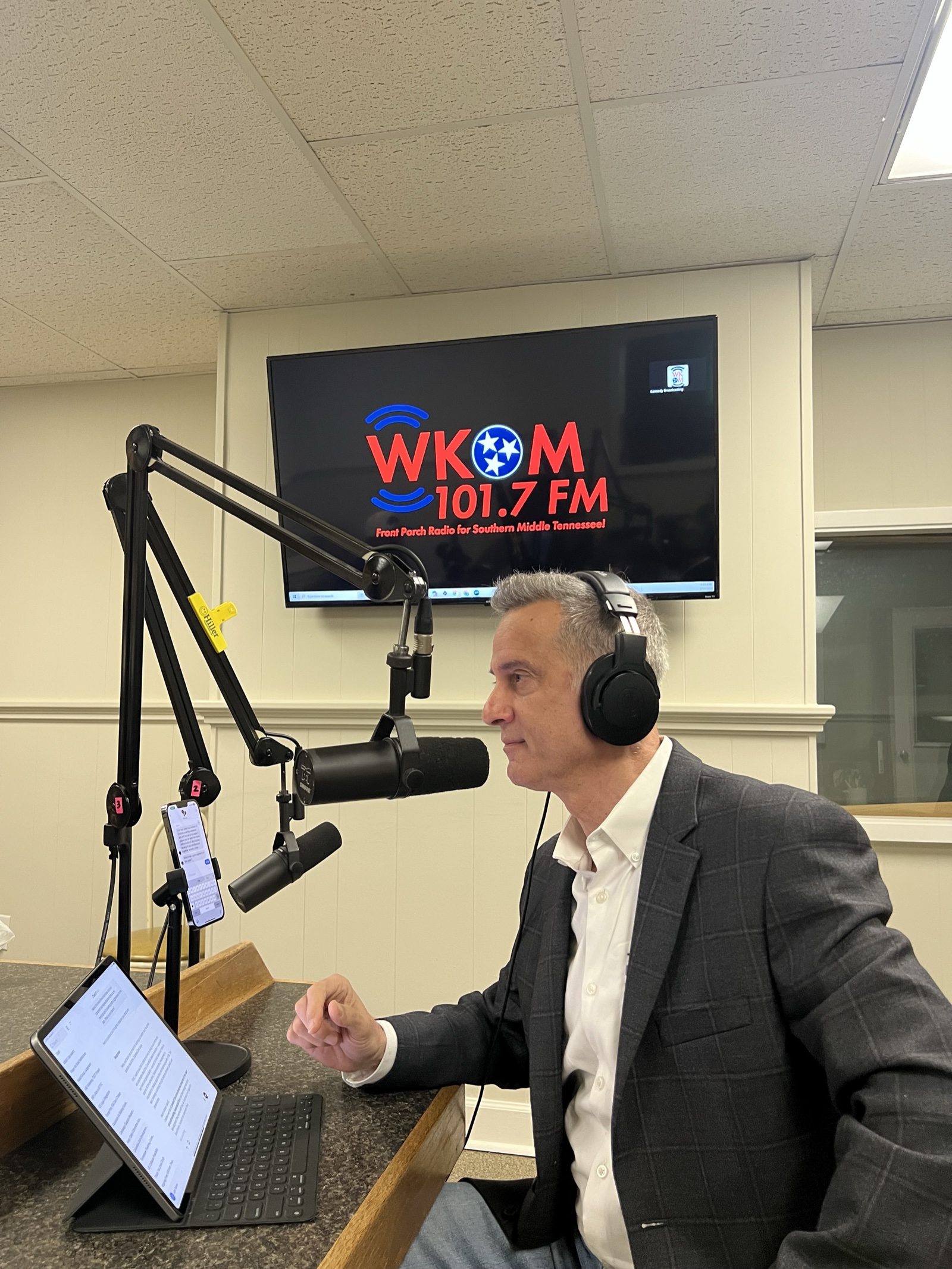 Jim Torino during a radio interview