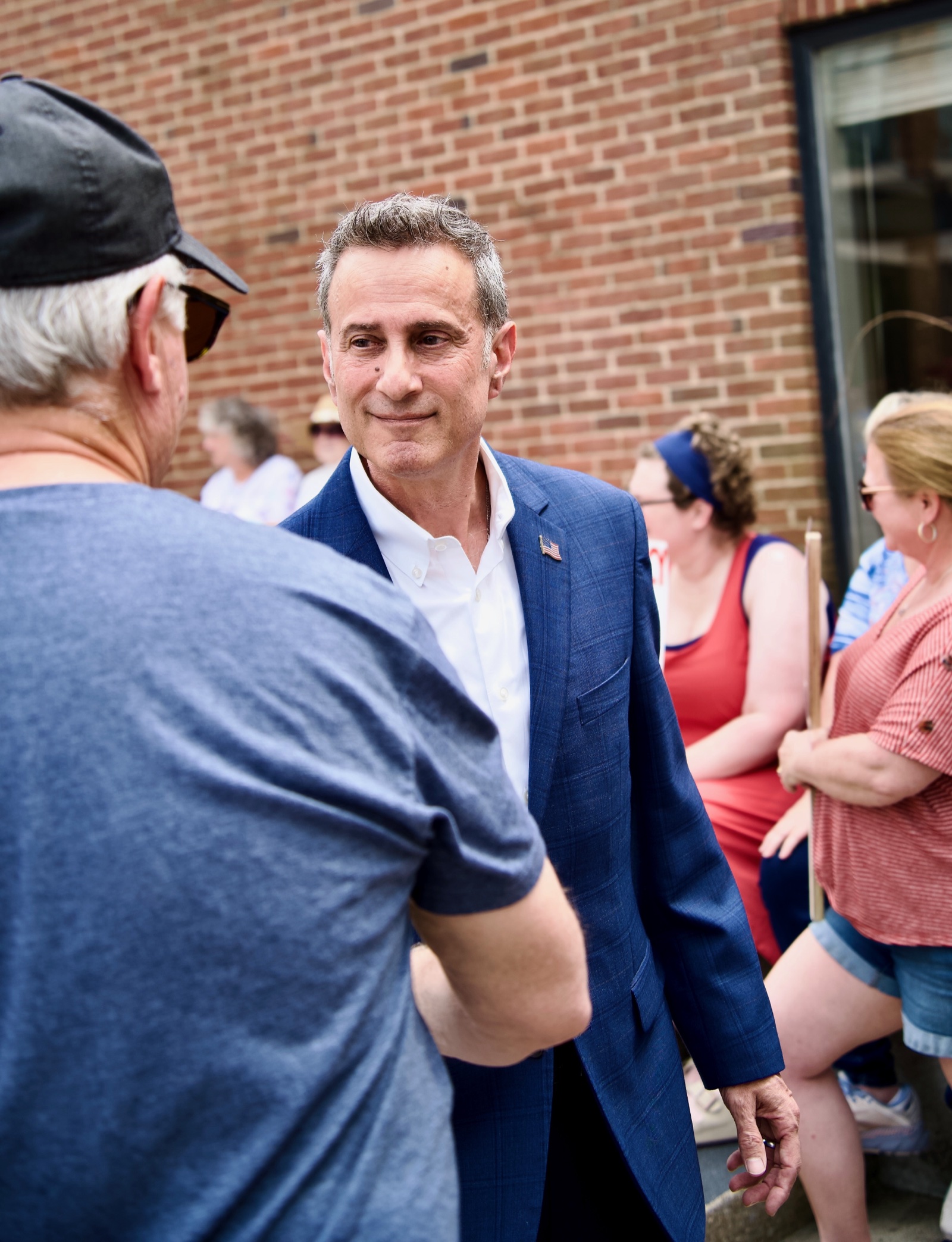 Jim Torino at a campaign rally with supporters